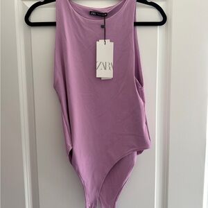 Zara Women's Light Purple Bodysuit